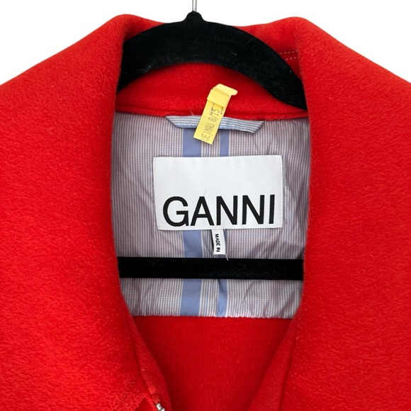 GANNI WOOL WIDE COLLAR JACKET - Picture 3 of 5